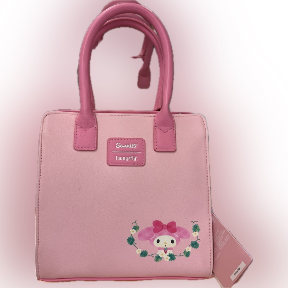 Loungefly My Melody 🍓Strawberrry 🍓 SUPREME Pink Jandbag - Picture 2 of 9